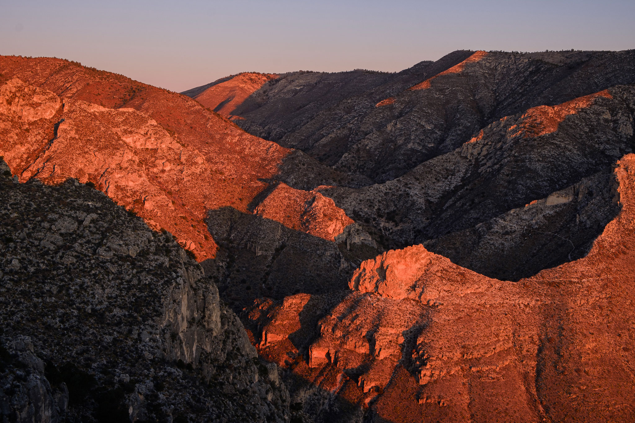 Sonnenaufgang im Guadalupe-Mountains-Nationalpark